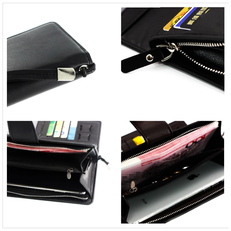 Новинка 2019 мужской кошелек Черный Модный деловой простой клатч сумка из