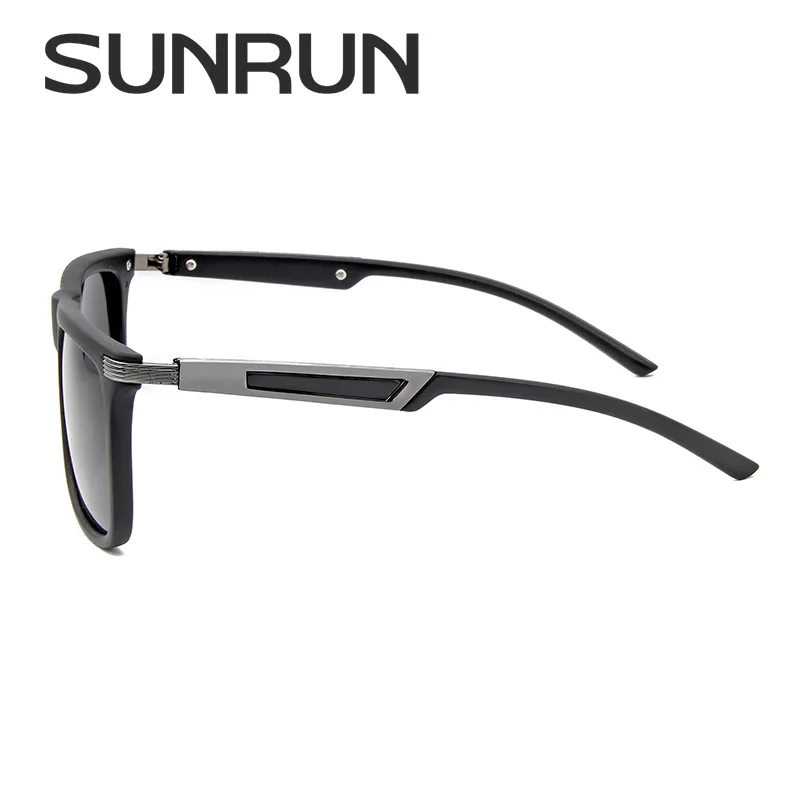 SUNRUN Модные поляризованные солнцезащитные очки Для мужчин квадратные подходят