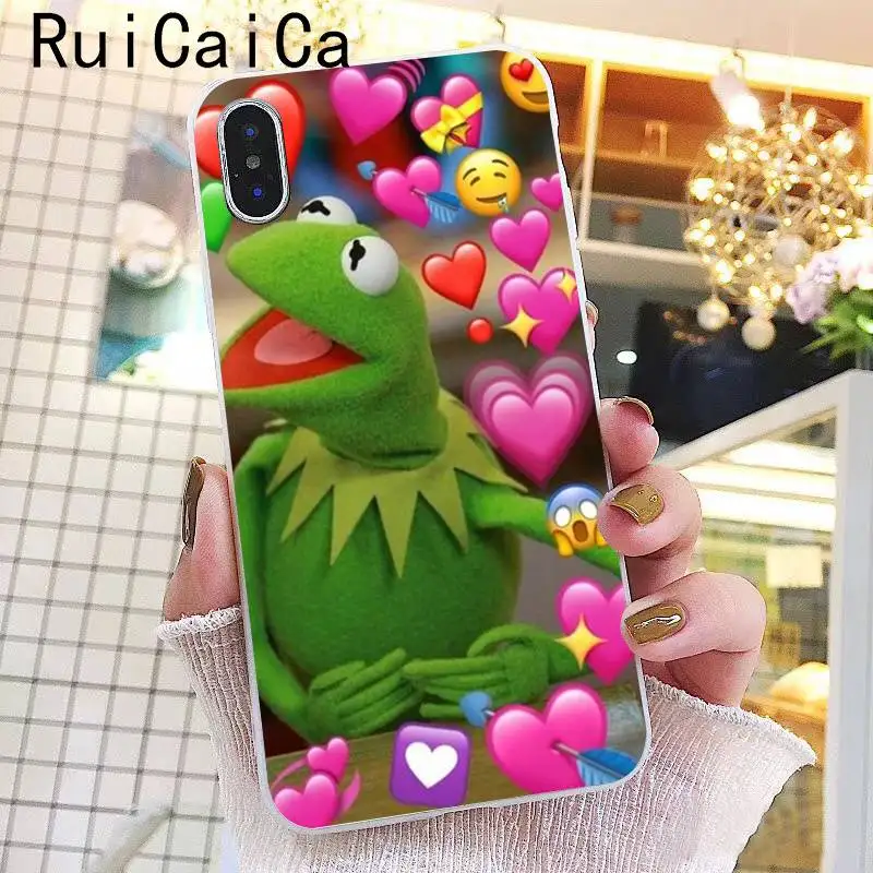 Ruicaica Kermit зеленая лягушка Забавный Милый гей мягкий чехол для телефона из ТПУ чехол для iPhone X XS MAX 6 6s 7 7plus 8 8Plus 5 5S SE XR 10