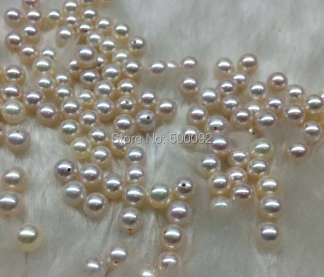 Великолепный круглый пресноводный жемчуг класса ААА 8 мм с полуотверстием|drill bits