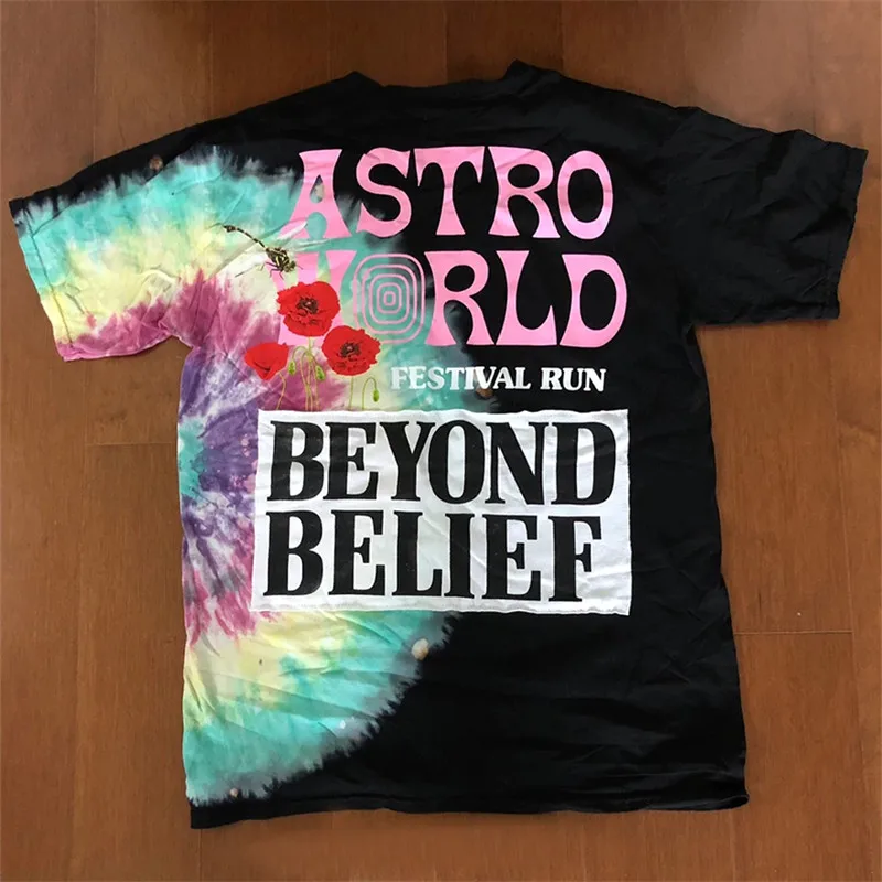 19SS Последние Лучшие Хай стрит принтом Трэвиса Скотта Astroworld фестиваль Run вареный