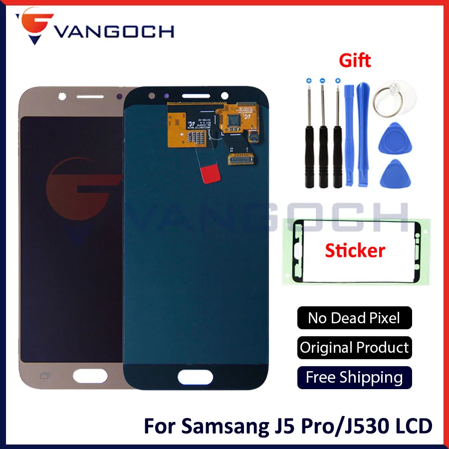 AAA оригинальный AMOLED для samsung Galaxy J5 pro 2017 J530 J530F полный дисплей ЖК экран сенсорный