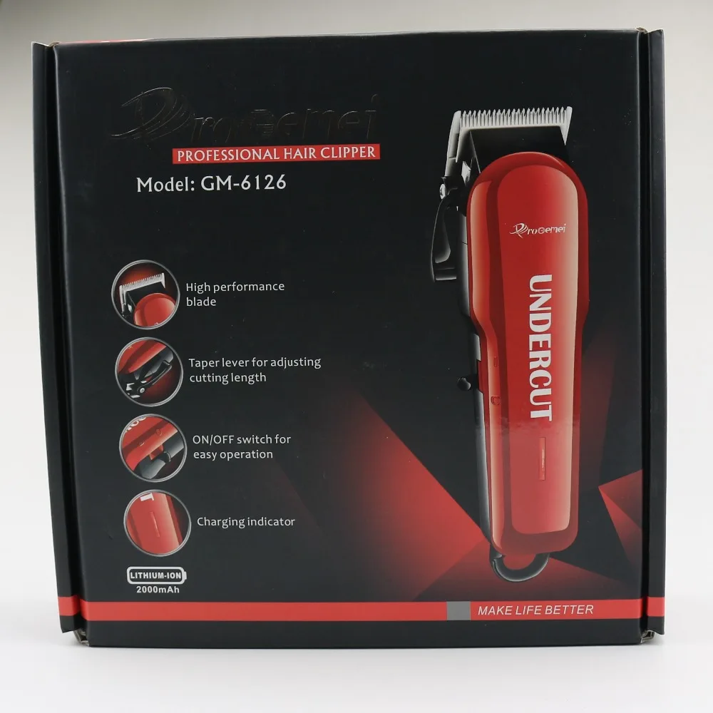 Беспроводная профессиональная машинка для стрижки волос с конусным рычагом