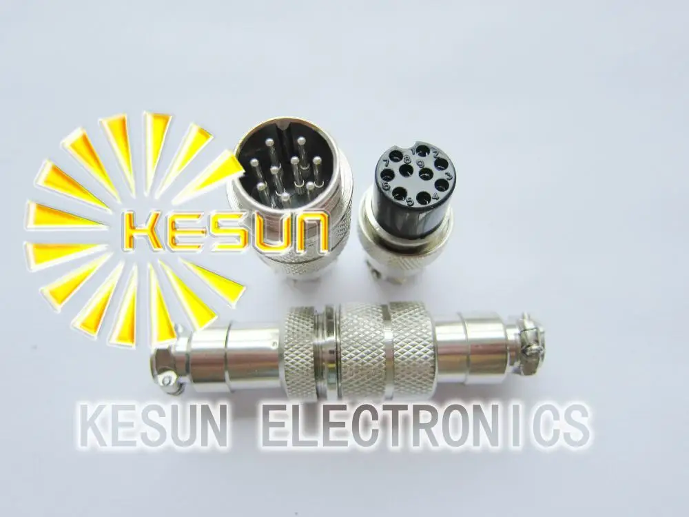Бесплатная доставка 5 пар GX16-9 9 pin 16 мм мужской и женский стыковый соединитель