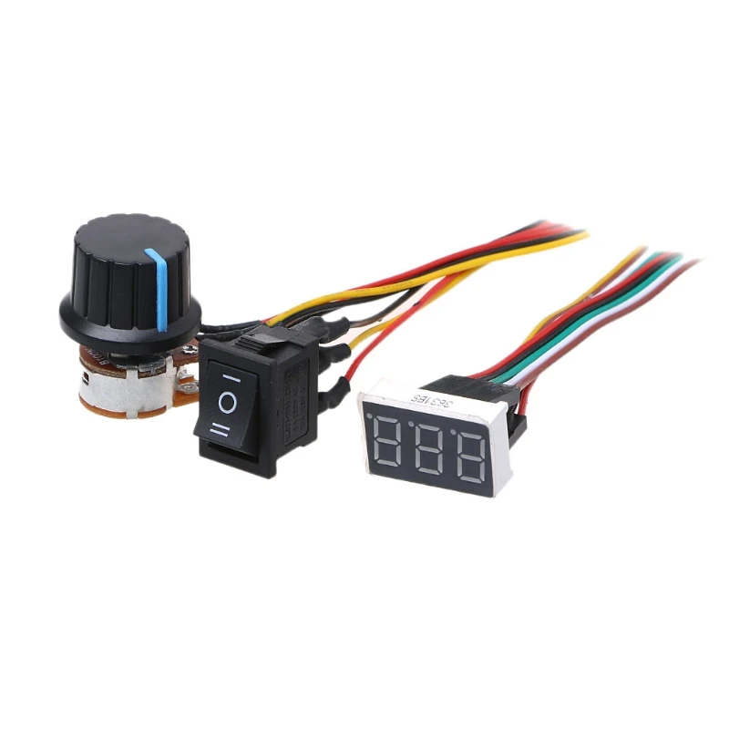 DC10-55V MAX 60A ШИМ контроллер скорости двигателя 0~ регулируемый привод Переключатель платы
