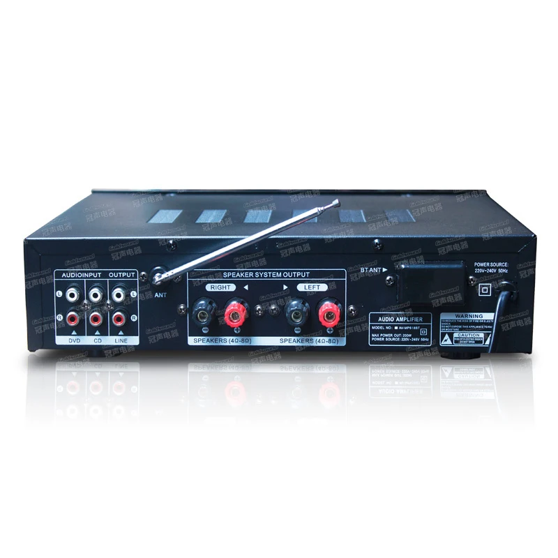 AV-MP618BT 100 Вт+ 100 Вт HiFi домашний караоке усилитель звука bluetooth с цифровым дисплеем FM радио беспроводной микрофон