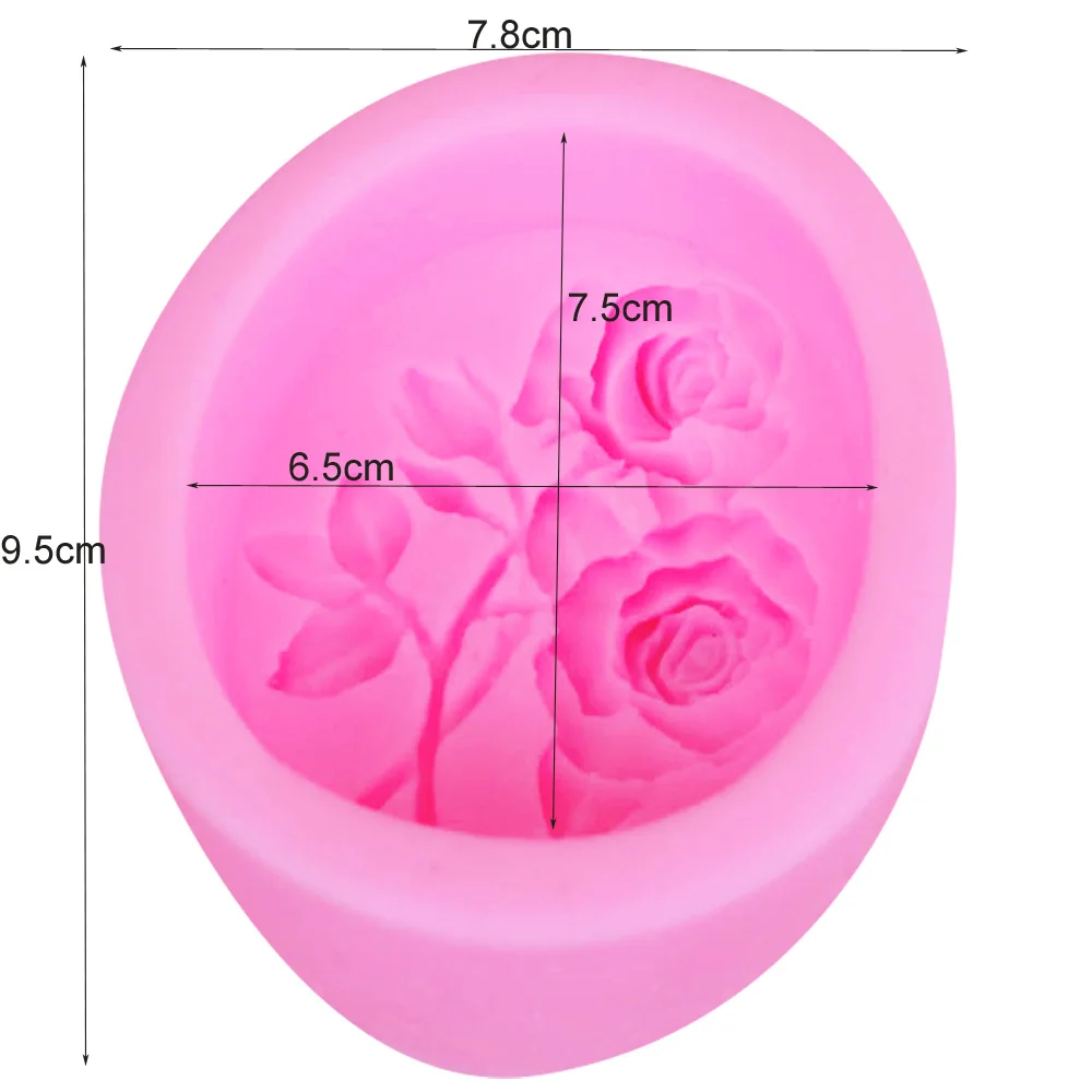 S030 Rose Leaves Candle Moulds Soap Mold Kitchen-Baking Resin Silicone Forms Home Decoration DIY Clay Craft Soap-Making Supplier | Дом и сад