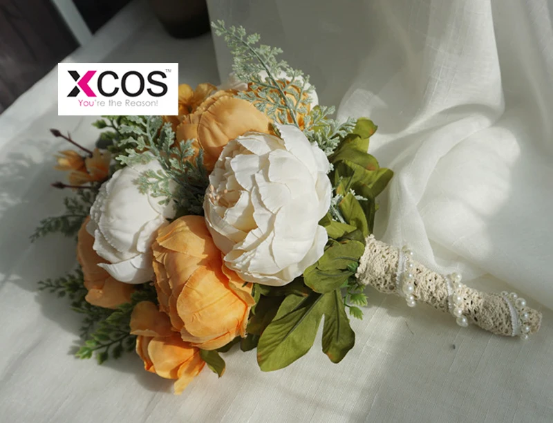 Романтические оранжевые Свадебные цветы букеты Ramos De Novia ручной работы Цветочные