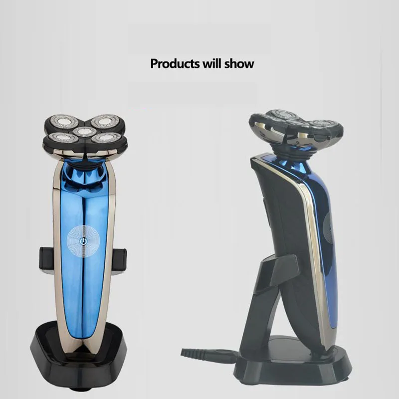 Phailincos 5 Blade Перезаряжаемые светодиодный электробритва повернуть электрическая