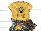 Пчелы Вид футболка be Вид хлопковые футболки для женщин забавные Графический tumblr футболки для мальчиков и девочек Футболка