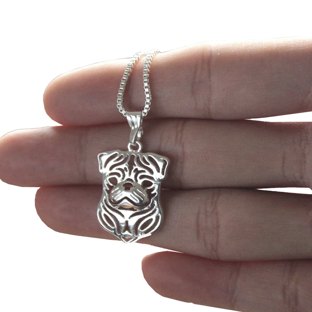 Кулон с Мопсом животное собака ожерелье цвет полые шарм 2017 лето ювелирное
