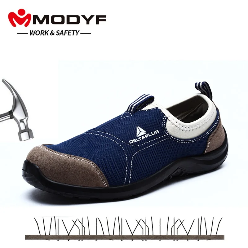 MODYF/Мужская Рабочая обувь со стальным носком для мужчин; легкая дышащая Нескользящая антистатическая защитная обувь