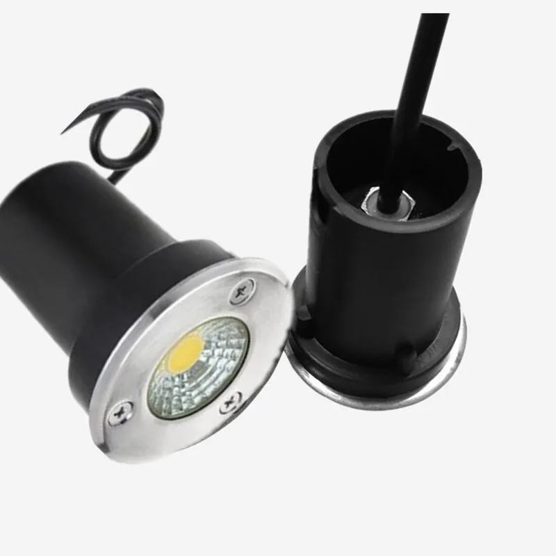 

IP68 5W Waterproof COB LED Underground Light Outdoor Ground Garden Path Floor Buried Yard Spot Landscape 85-265V DC12V dimmable