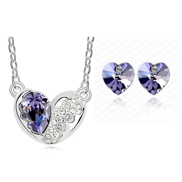 Рождественский подарок элегантный дизайн серьги в форме сердца подвеска