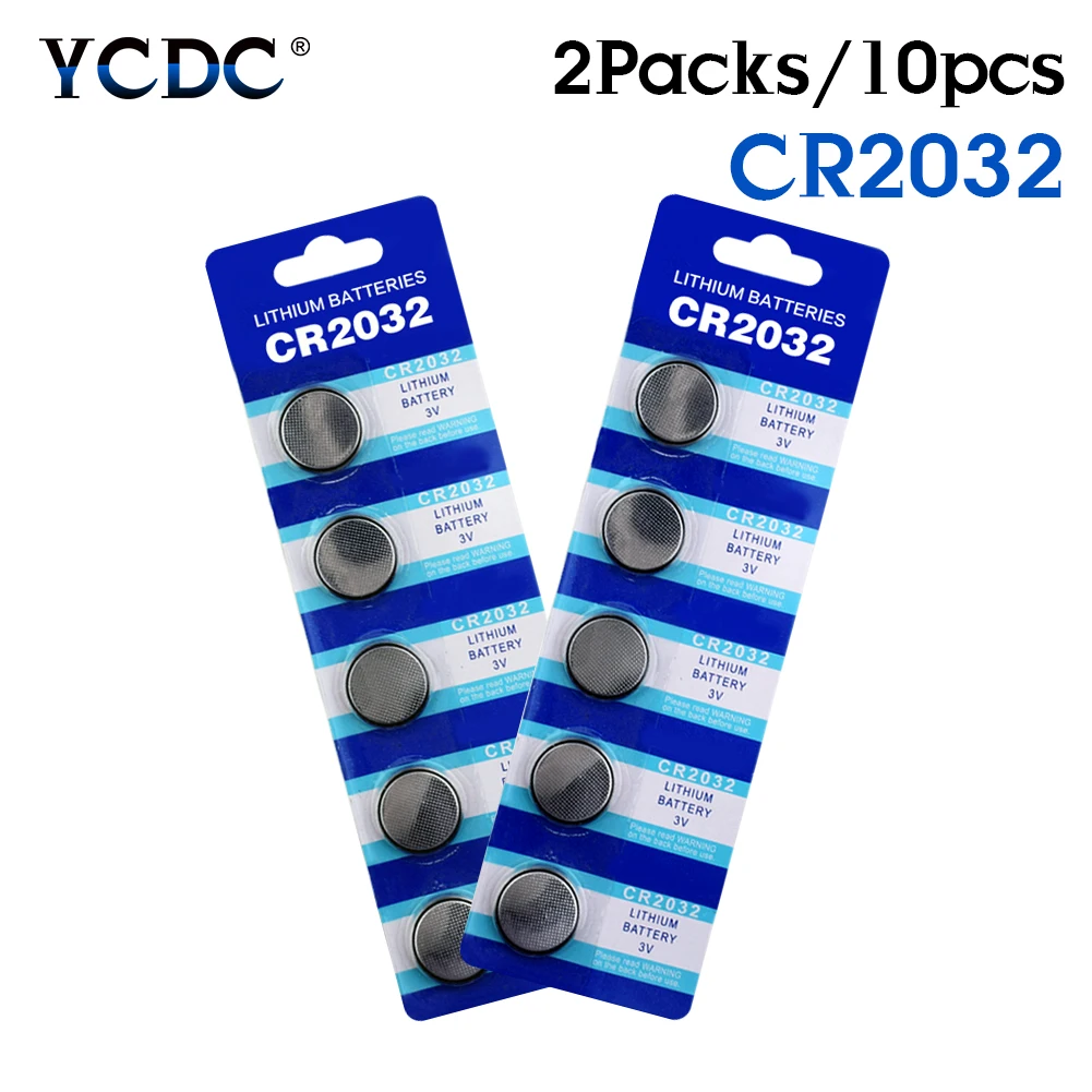 YCDC 10x Li-Po литиевая батарея CR2032 DL2032 BR2032 ECR2032 5004LC KCR2032 основная плата дистанционного управления Весы Pila Замена
