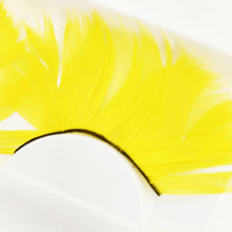 1 пара перьев Накладные ресницы ручной работы Красочные представление макияж