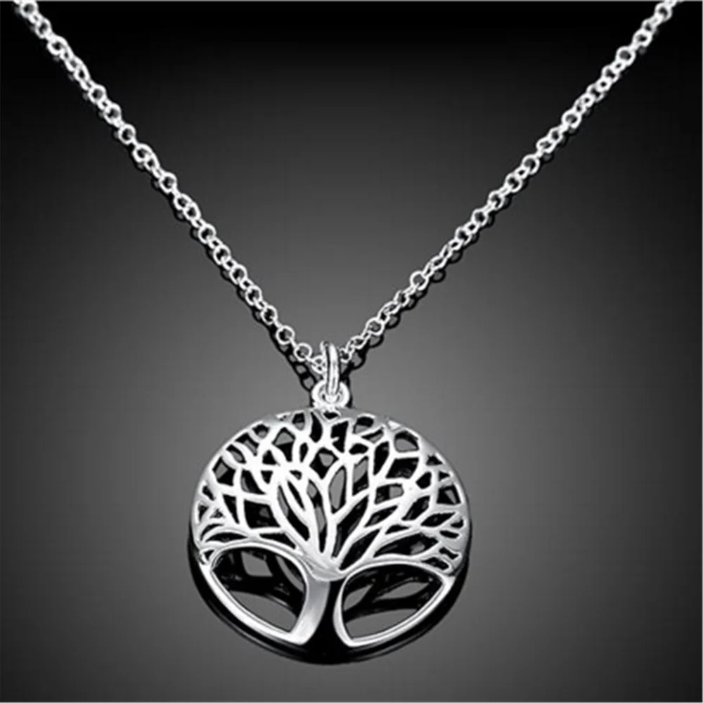 Высококачественное ожерелье из стерлингового серебра 925 пробы милое женское