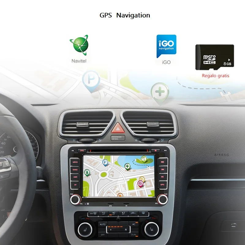 Awesafe 2 DIN 7 дюймов dvd плеер автомобиля Радио для VW/Skoda/Octavia/Altea/Мужские поло /Superb II GPS
