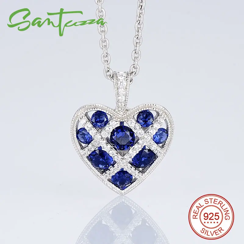 Женское ожерелье с подвеской Santuzza серебро 925 пробы подвеска из натурального