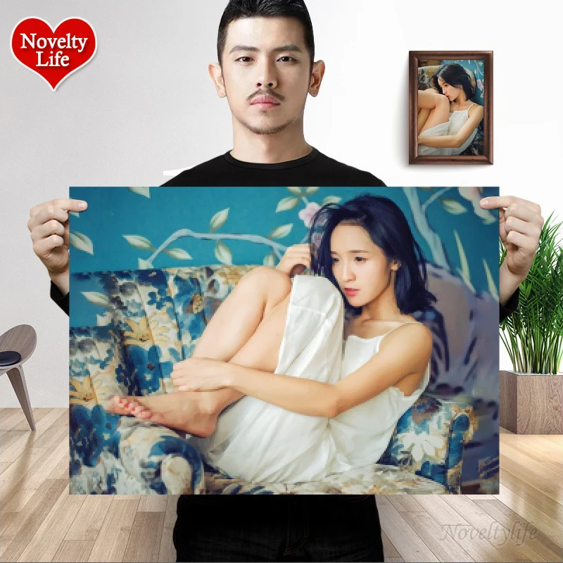 

DIY Diamond Painting Photos Custom Full Square Mosaic Picture Rhinestones Cross Stitch Embroidery for Baby Weeding Parent Gift