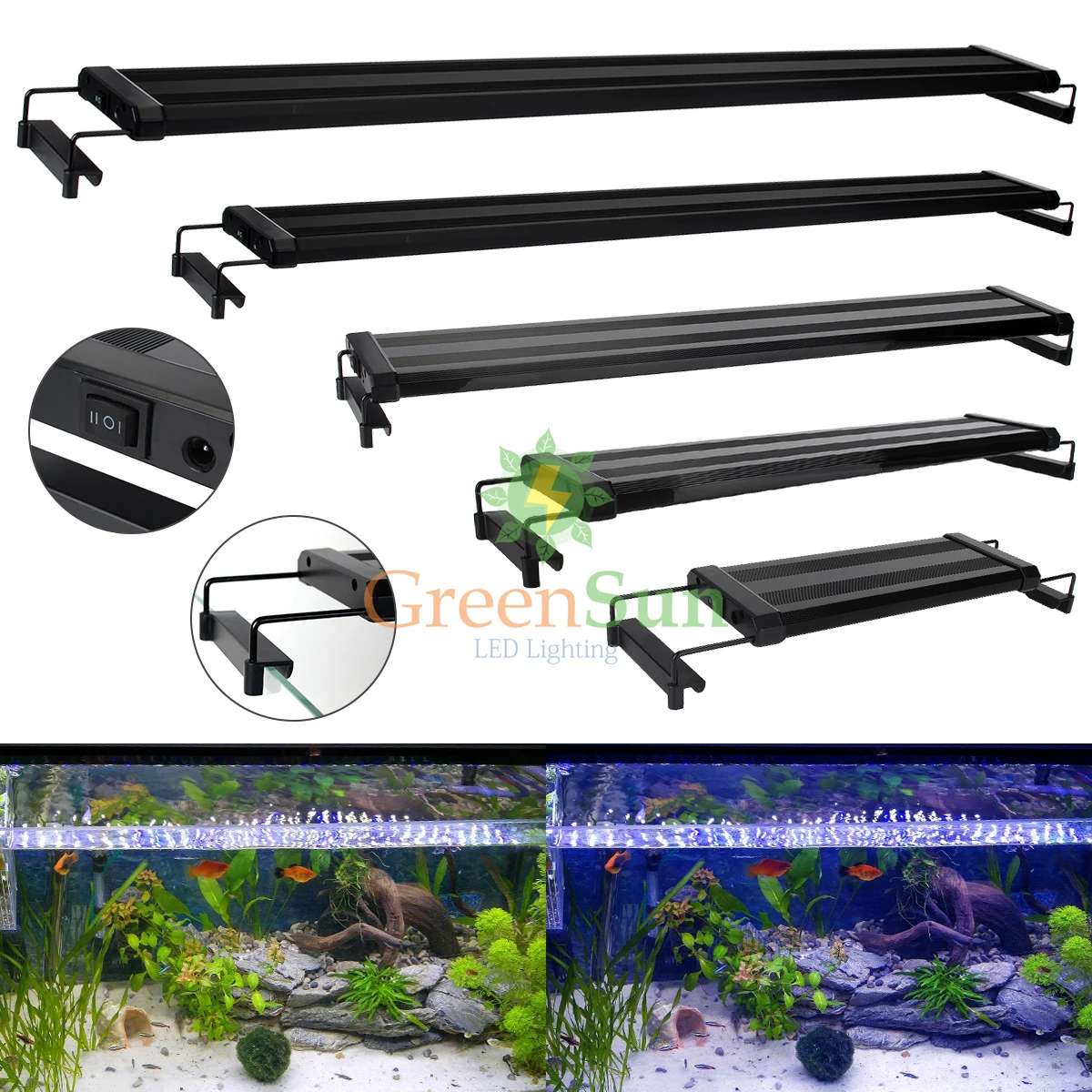 Штепсельная Вилка для аквариума 6 Вт 11 светодиодная лампа декоративный клип