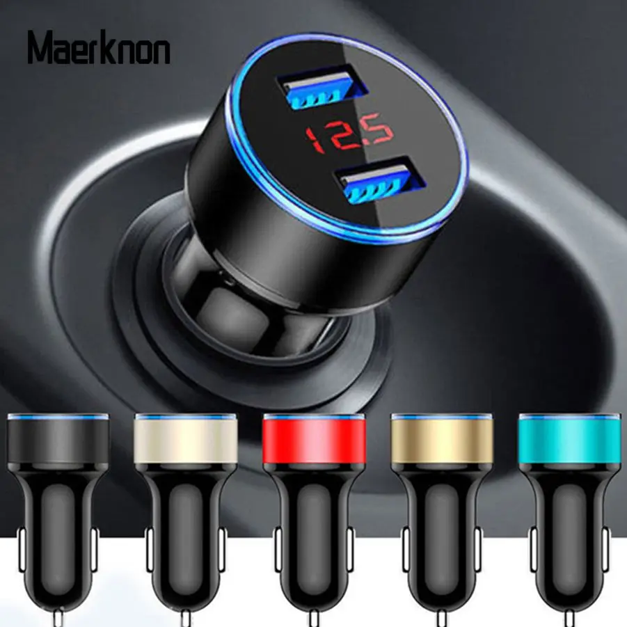 Universal Dual USB Car Charger 5V 3.1A Mini Charger Fast Cha