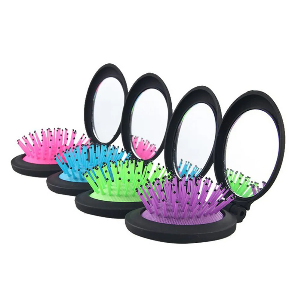 Портативная мини складная Массажная Расческа массажная круглая дорожная Щетка