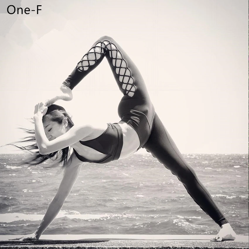 Высококачественные шикарные штаны для йоги женские сексуальные боковые