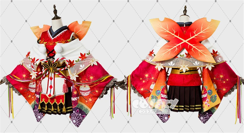 Love Live Sunshine Aqours All Member красный кленовый лист осенние листья косплей костюм женское платье Хэллоуин КОСПЛЕЙ НАРЯДЫ кимоно