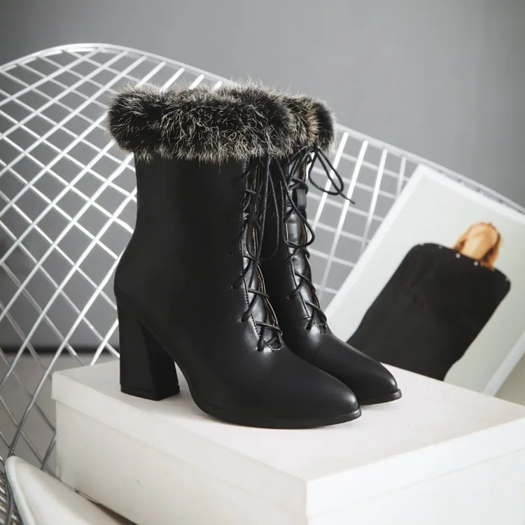 Женские ботинки с замшевой перекрестной шнуровкой и молнией сбоку | Обувь