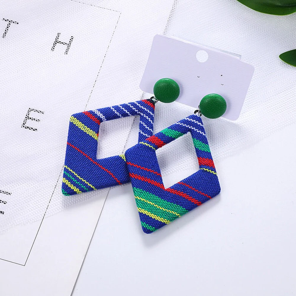 НОВЫЕ геометрические корейские длинные серьги с подвеской женские цветные