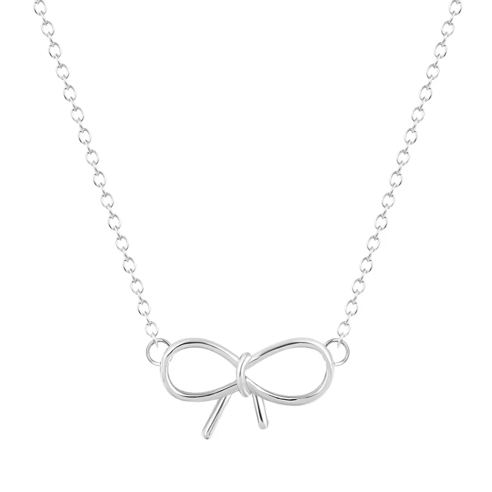 Цепочка с бантом Cxwind ожерелья со знаком бесконечности и кулонами женское