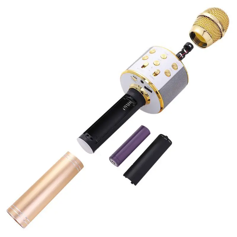 Профессиональный ручной беспроводной Bluetooth микрофон караоке мини домашний KTV