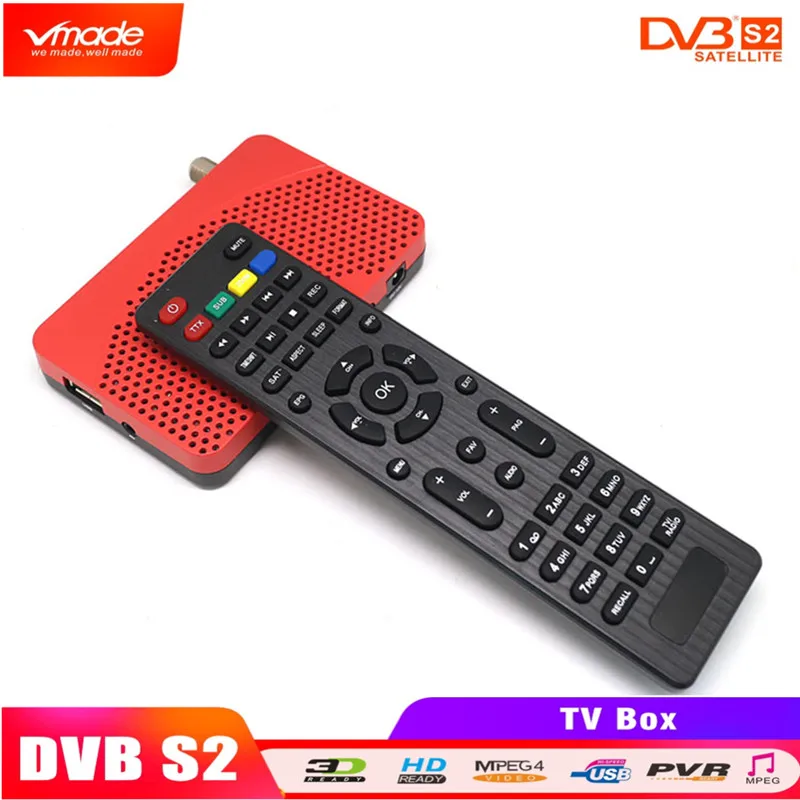 Vmade DVB S2 мини Высокий цифровой спутниковый приемник MPEG 2 H.264 USB 0 full HD 1080P поддержка