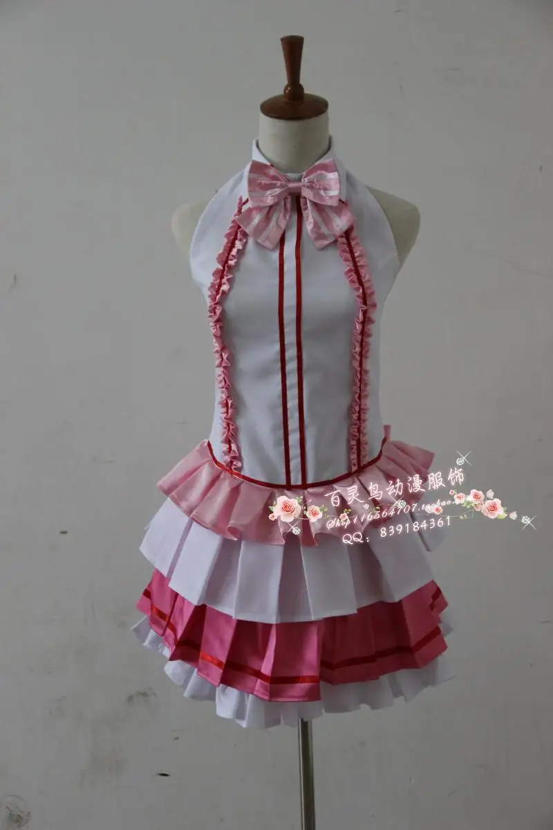 Розовое сценическое платье с изображением героев мультфильма Сан-меч Yuuki Asuna Idol ver