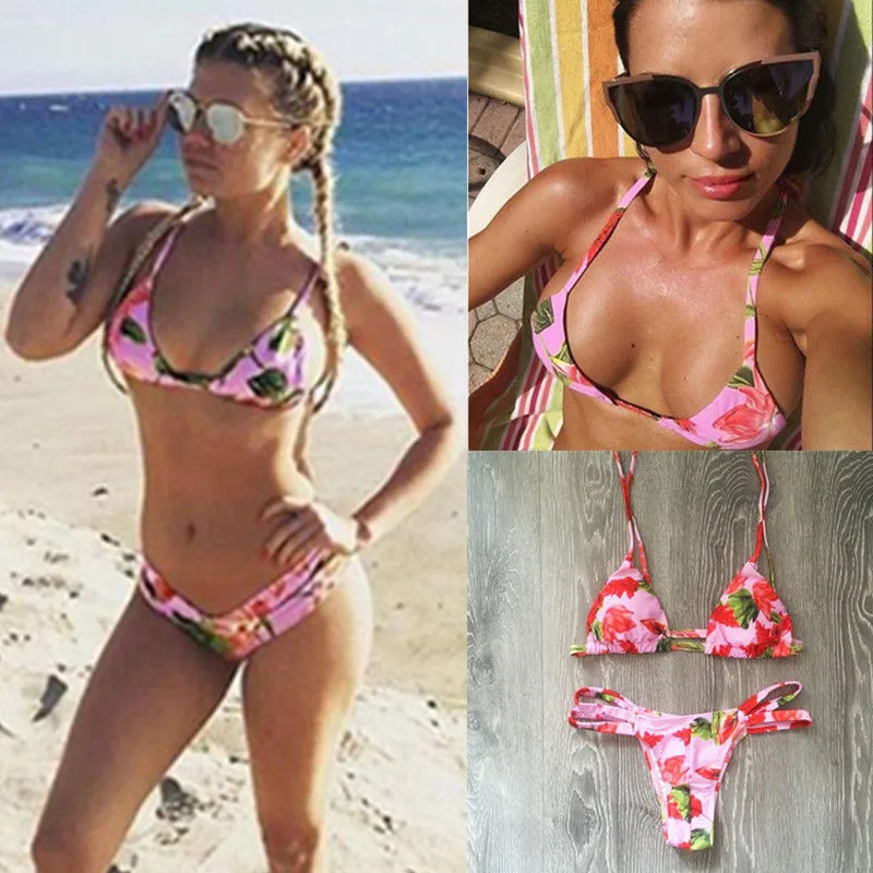 Женский комплект бикини купальник монокини Пляжное с подкладкой пляжная