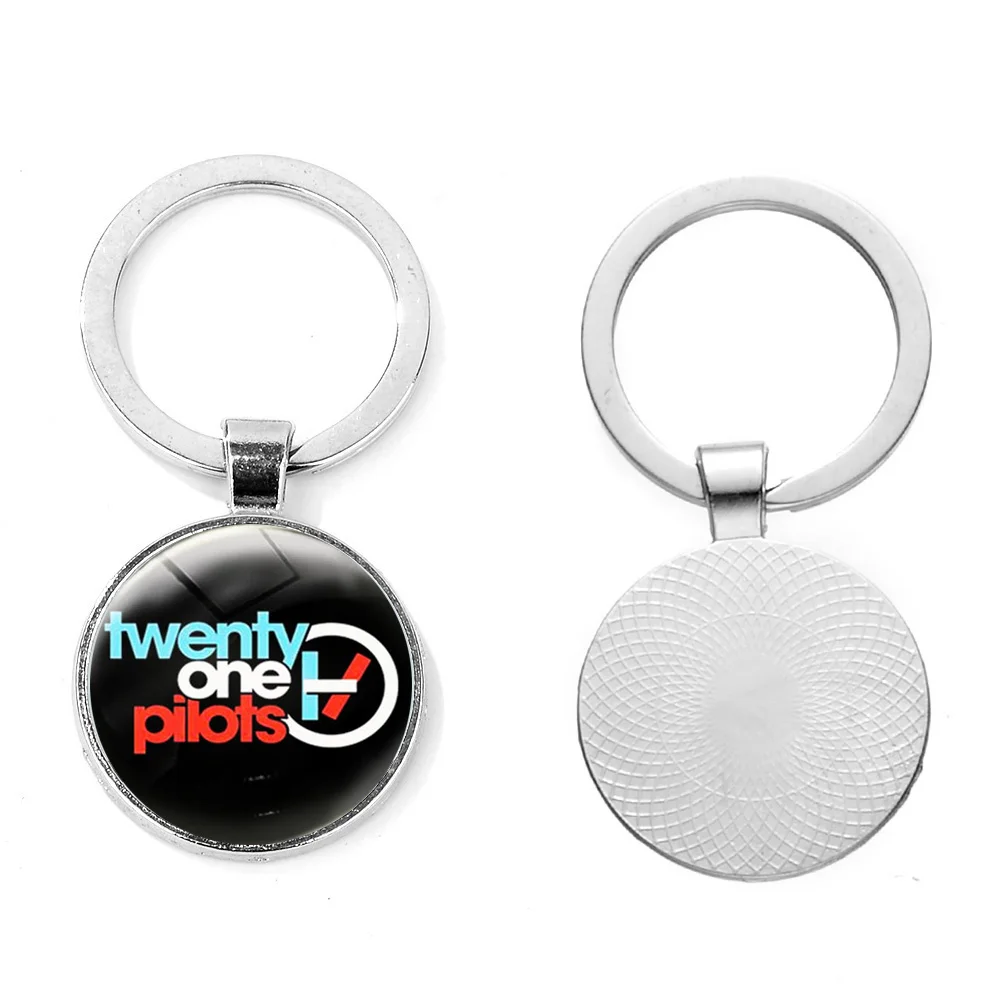 SONGDA Pop Rock Band Twenty One Pilots брелок модный символ стеклянный купол мотоциклетный автомобильный брелок круглая форма брелоки для фанатов