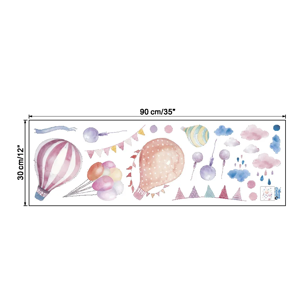 Горячий воздух воздушный шар стикер стены фон наклейка DIY художественное