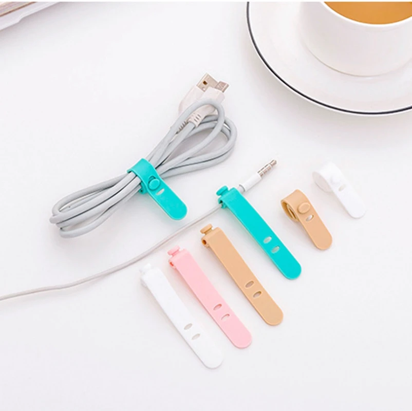 Kawaii Silicon 4 шт. устройство для сматывания кабеля для мобильного телефона USB крепление кабеля Кнопка Органайзер провод Гарнитура держатель линия намотка сумка Клип сортировка