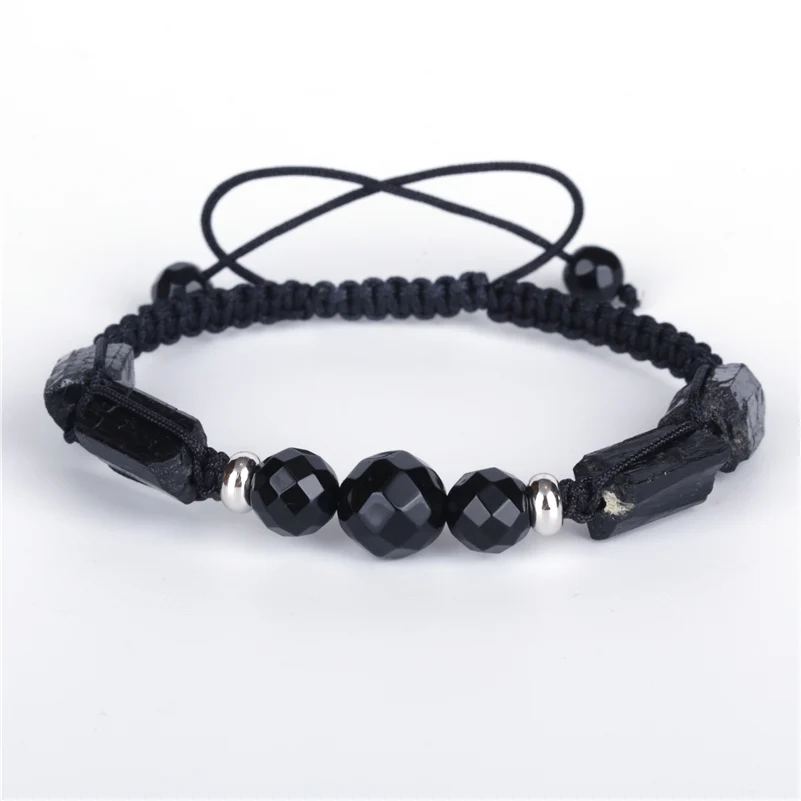 Черный заживляющий необработанный Турмалин полудрагоценный минеральный камень