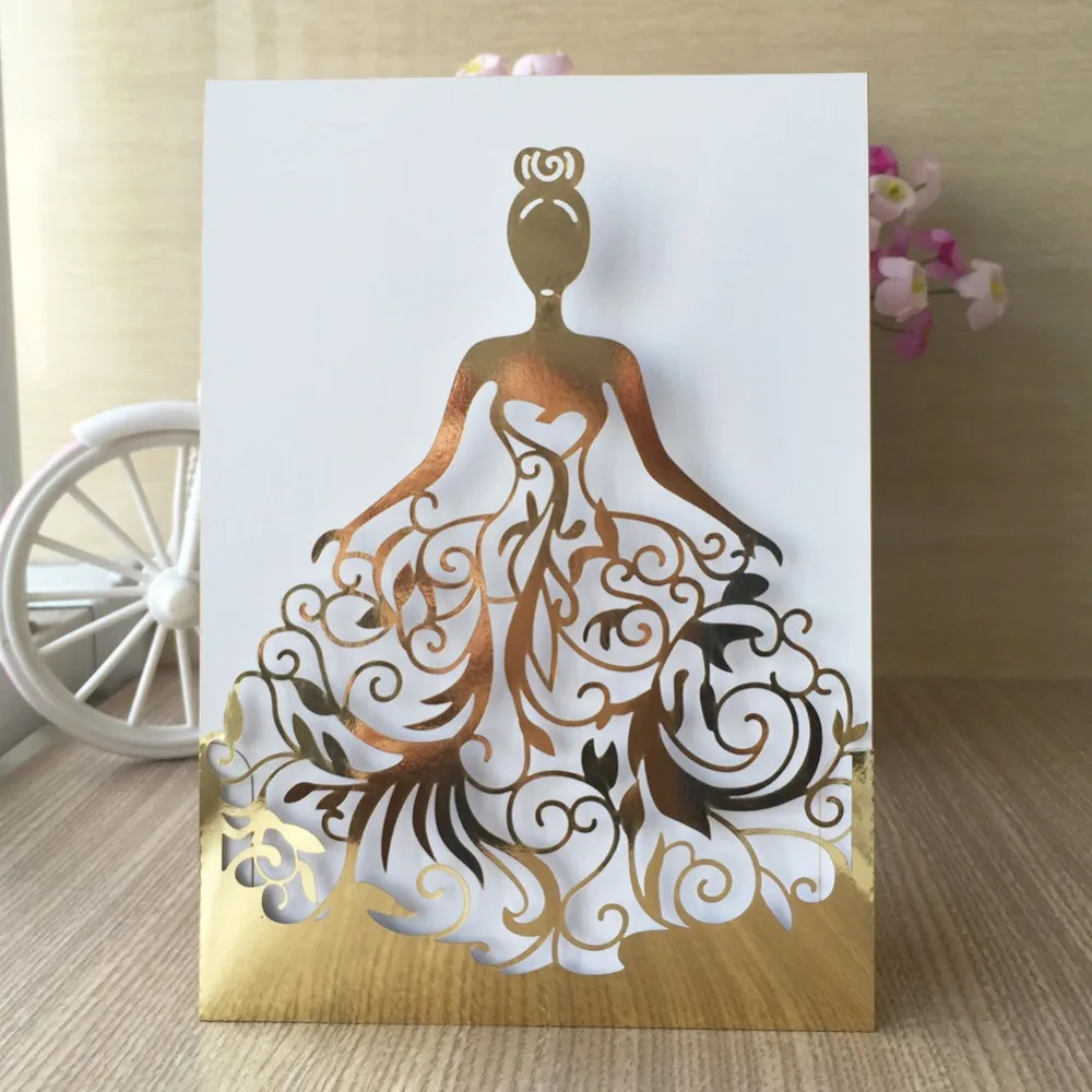 12 шт./лот красивое платье с лазерной гравировкой для девочек дизайн украшение дня