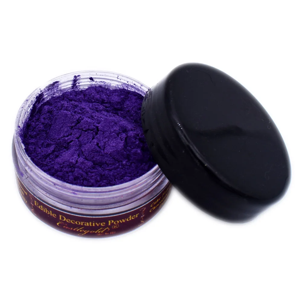 Purple Торт помадка выпечка съедобный еда цвет золотой порошок-искусство пищевого класса украшения помадки пигмент 3 г в бутылке - Цвет: Purple