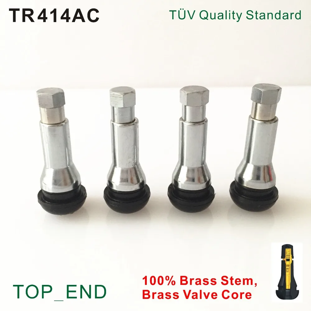 Бескамерный клапан для легковых автомобилей TR414AC латунный стержень сердечник