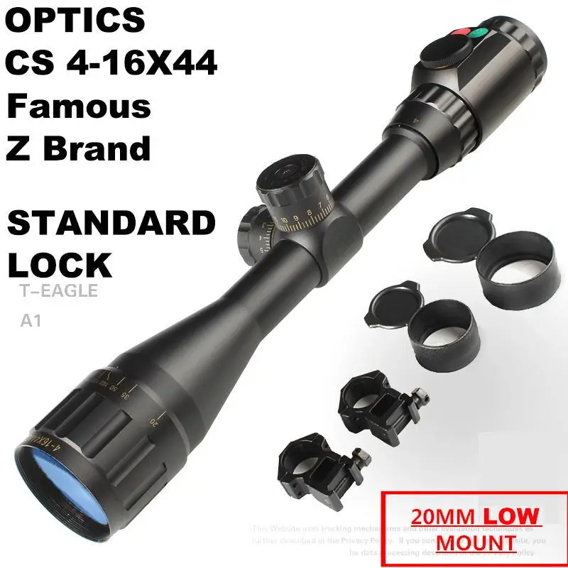 CS4-16X44 20MM-LOW Горячий бренд оптический прицел 4-16X44 прицел охотничий оптический прицел охотничья оптика красная точка Chasse Aim охотничья Оптика прицел - Цвет: CS4-16X44 20MM-LOW