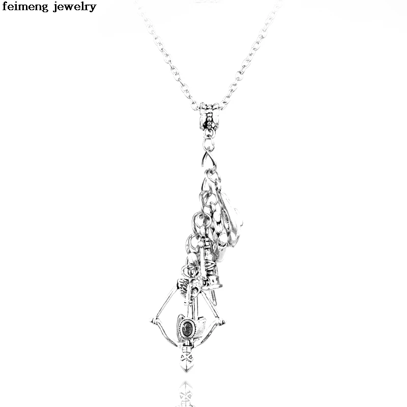 Оптовая продажа ожерелье Ходячие мертвецы винтажная шапка зомби телескоп лук и