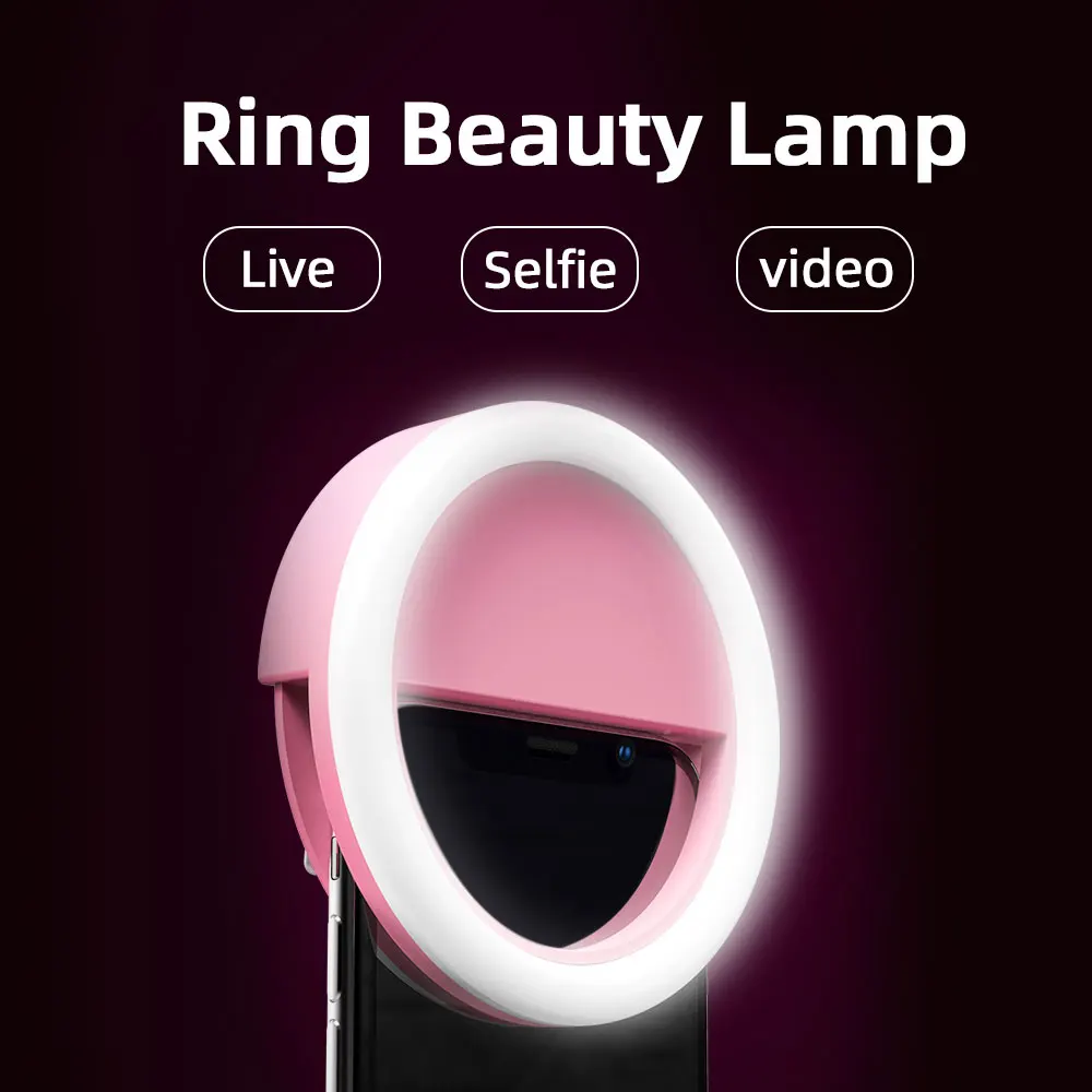 USB зарядка портативная мини селфи светодиодная камера для фотосъемки кольцо