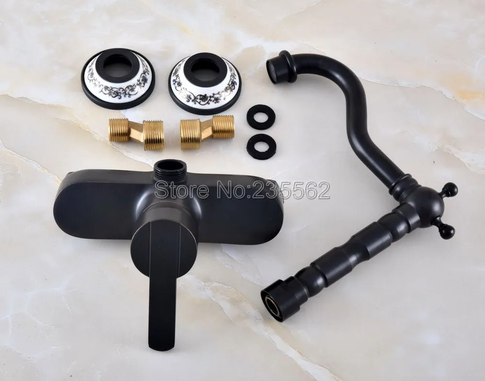 Кухонный поворотный 360 кран для ванной комнаты настенное крепление масло втирают