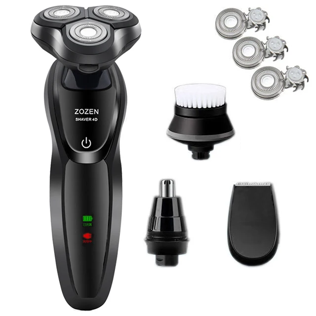 Black-D Новое издание, электробритва, мужская, моющаяся, USB, перезаряжаемая, 3 лезвия, умное управление, бритва, машинка для бороды - Цвет: Black-D
