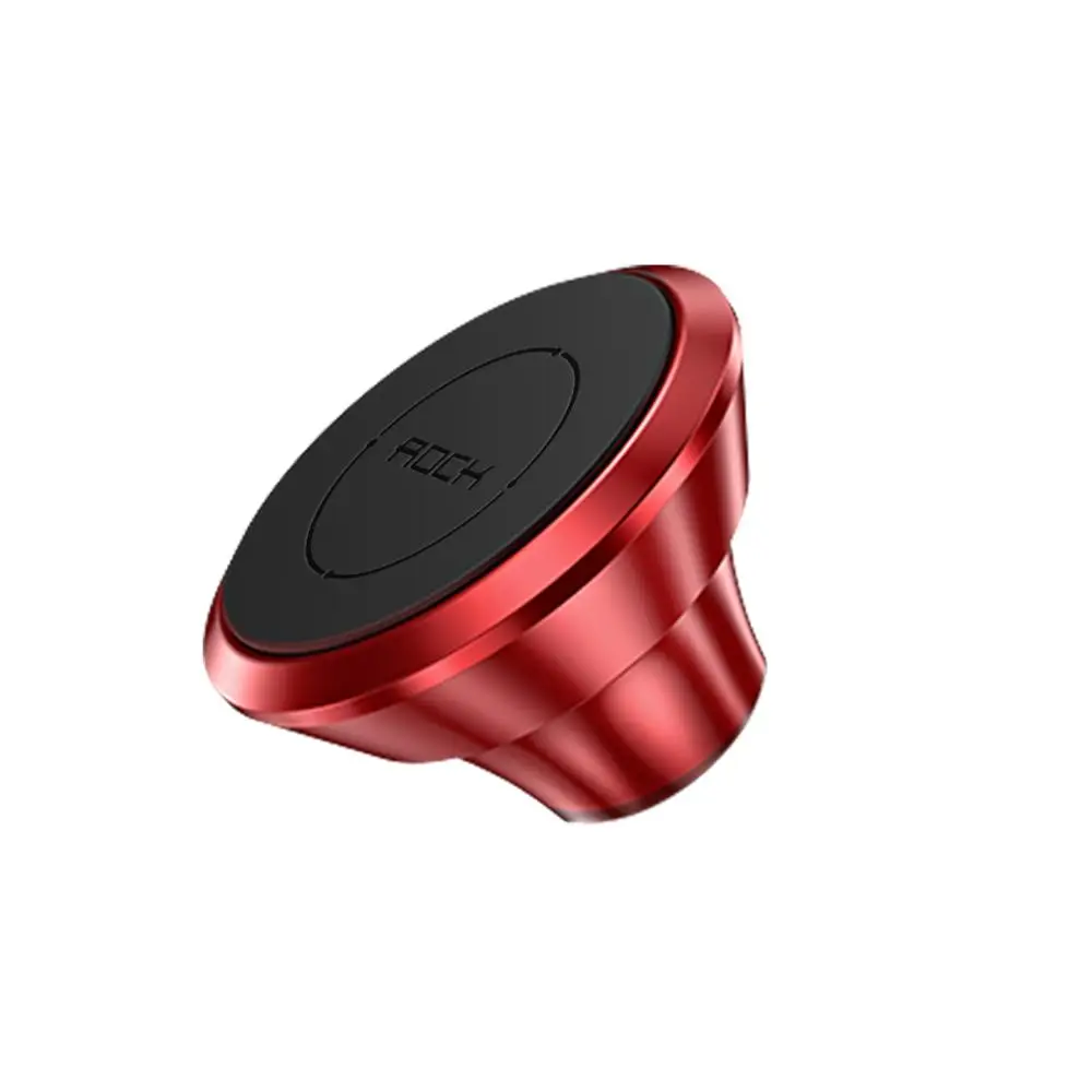 ROCK магнитный автомобильный держатель для телефона samsung 360 Вращающийся Автомобильный держатель для iPhone Универсальный держатель для телефона - Цвет: Красный
