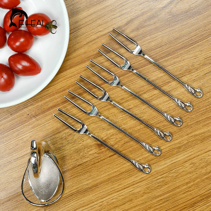 FHEAL модные креативные высококлассные посуда Лебедь фруктовый десерт набор вилок